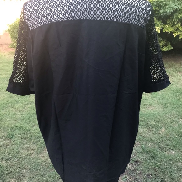 Black Lace eyelit Embroidery Top Size L - Picture 3 of 7